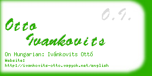 otto ivankovits business card